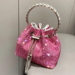 Borse e borsette borse per le donne borsa a tracolla con strass di cristallo borsa a tracolla con pochette a secchiello di design di lusso