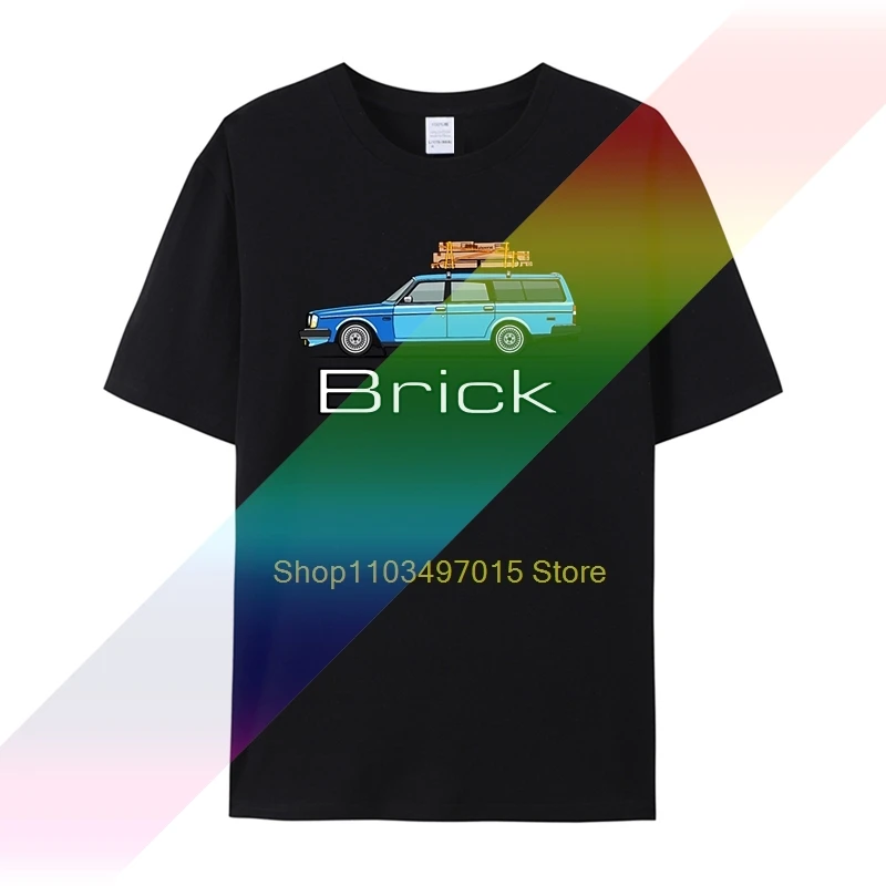 designer t shirt Autumn Brick Volvo 245 240 Wagon Men Pre-Cotton Short T-Shirt New Europe And American Teenage T Shirt