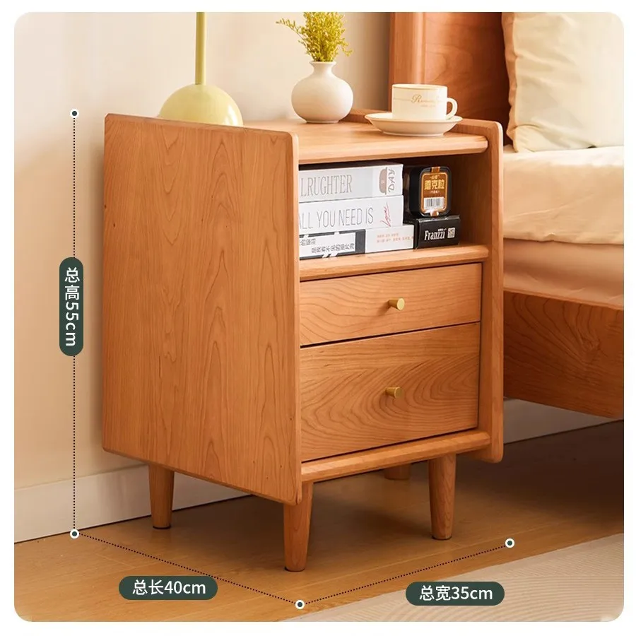 Cabeça nórdica personalizável cereja estreita creme vento log pequena casa quarto armário moderno e minimalista