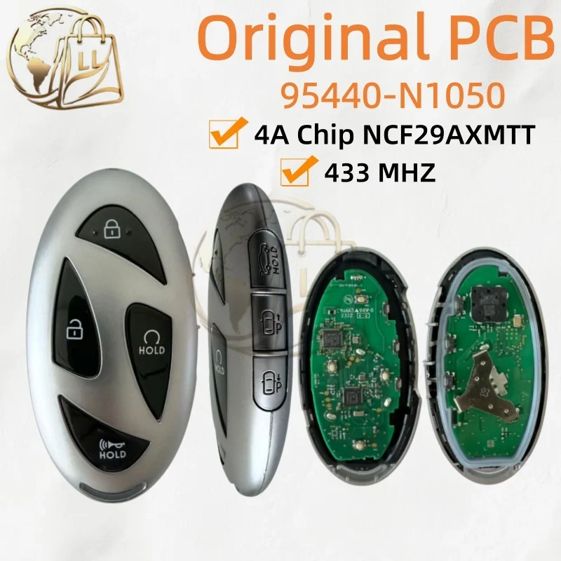 For Hyundai Grandeur GN7 2023 Genuine PCB Smart Remote Key ID 4A Chip 6+1 Buttons NCF29Ax 433MHz 95400-N1050