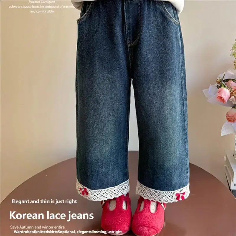 

Cold Weather Girls Pants With Fleece Inner Layer Flexible Waistband All Day Warmth Comfortable Winter Long Pants 15UB
