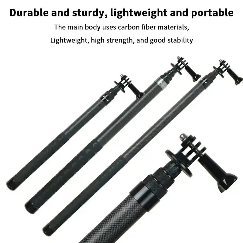 Carbon Fiber Selfie Stick Camera Extension Ultra Long Invisible Extension Stick Selfie Stick