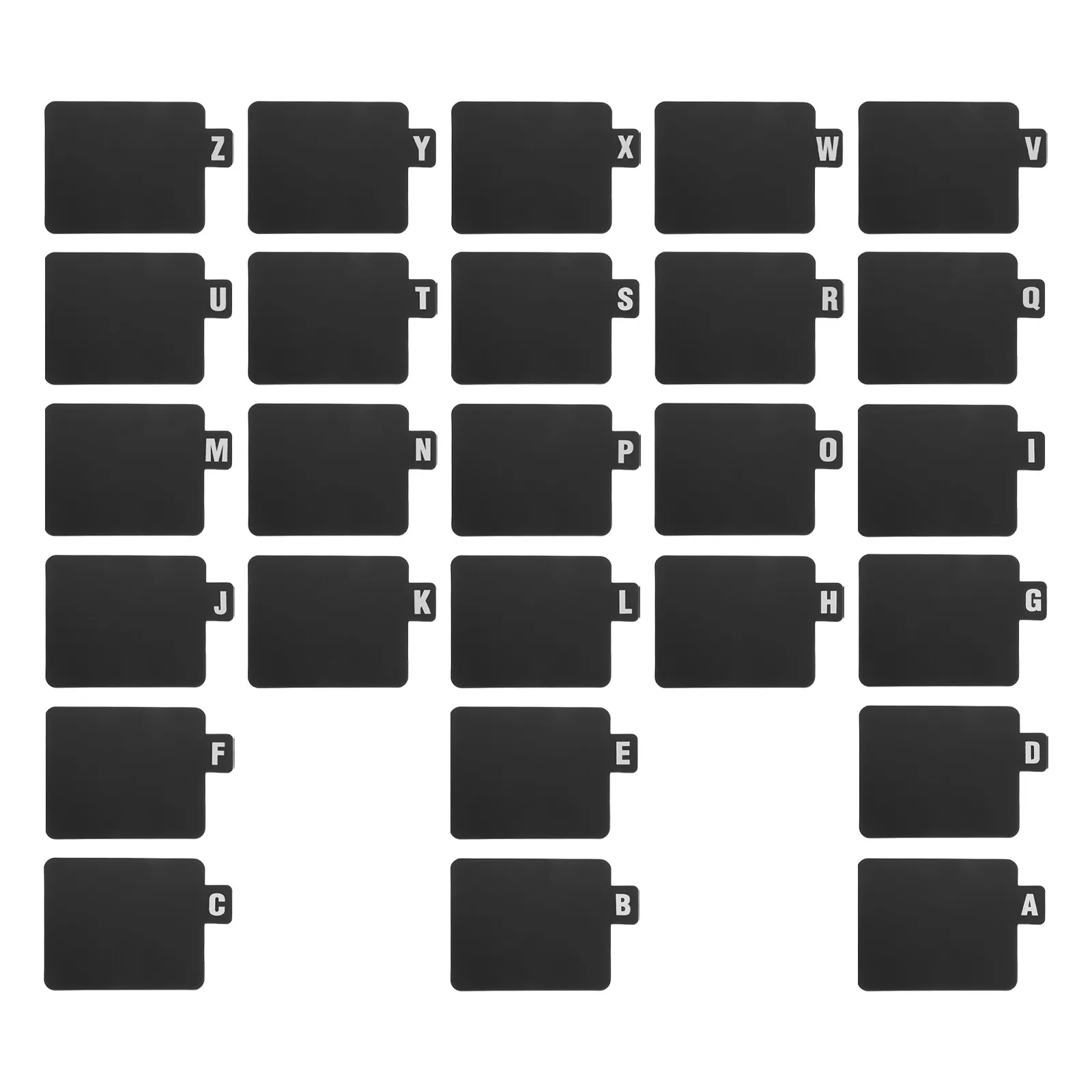 26Pcs Blank Index Card Dividers with Tabs A-Z Plastic Book Dividers for Study Office Library Vinyl Record Album Cd Dvd