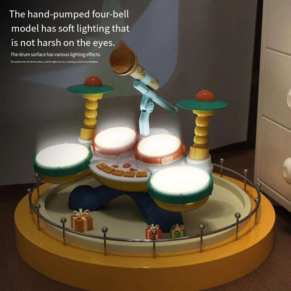 Multifunctional Music Drum Kit Cross Border New Product Early Education Toy Musical Instrument Groundhog Multi Mix Mode