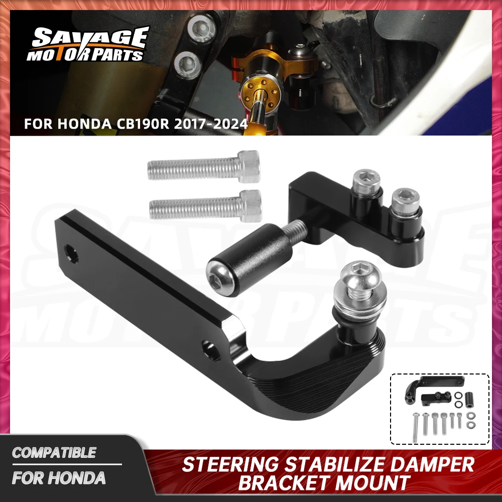 

CB 190R 2024, стабилизатор рулевого управления, кронштейн для крепления демпфера для Honda CB190R 2017-2023, реверсивный держатель управления безопасностью для мотоцикла