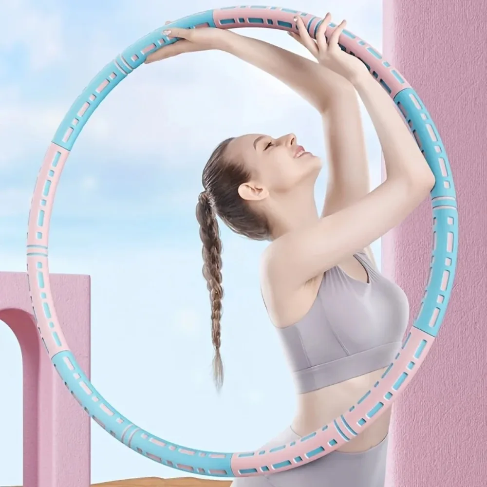 Aro de Hula Ajustable y Desmontable con Espuma Engrosada para Adultos, Aro de Ejercicio con Peso para Fitness, Equipo de Gimnasio en Casa