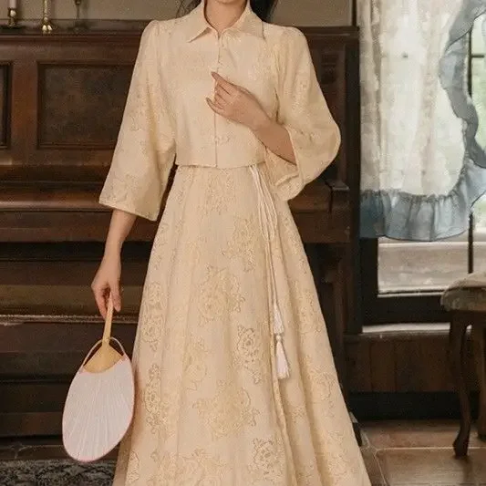 فساتين جديدة على الطراز الصيني أنيقة تحسين تشيباو شيونغسام الوقوف طوق فيستدوس كشكش خمر المرأة مثير تشيباوس فساتين ضئيلة #1