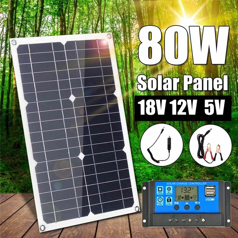 20W18V semi-flexible solar panel mobile phone car battery monocrystalline silicon solar charger