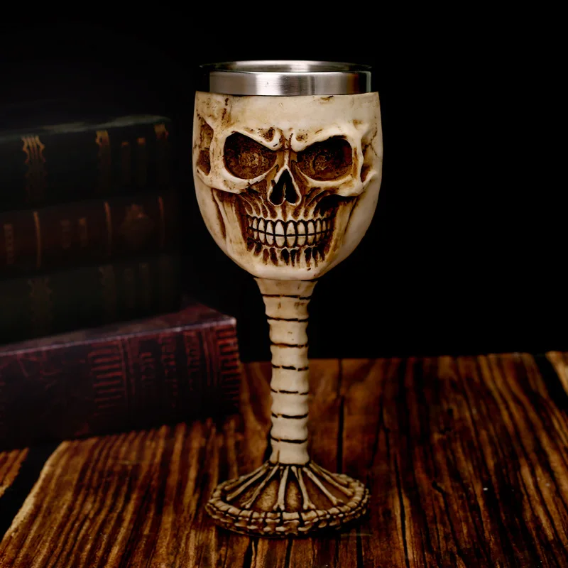 Puckator Decorative Steampunk Skull Goblet I Skull Themed