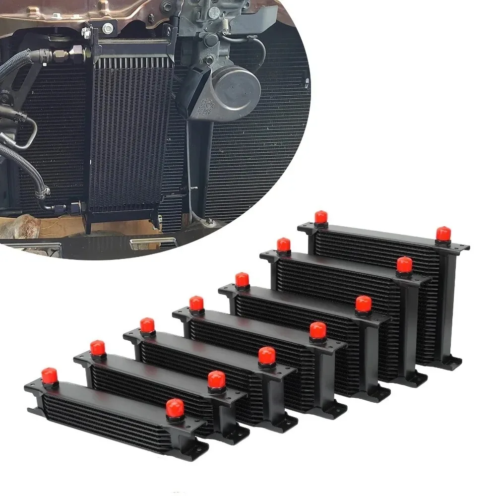 

AN10 Алюминиевый масляный радиатор для сложенной пластины 7/10/13/16/19/25/30 рядов британского двигателя Универсальный масляный радиатор трансмиссии