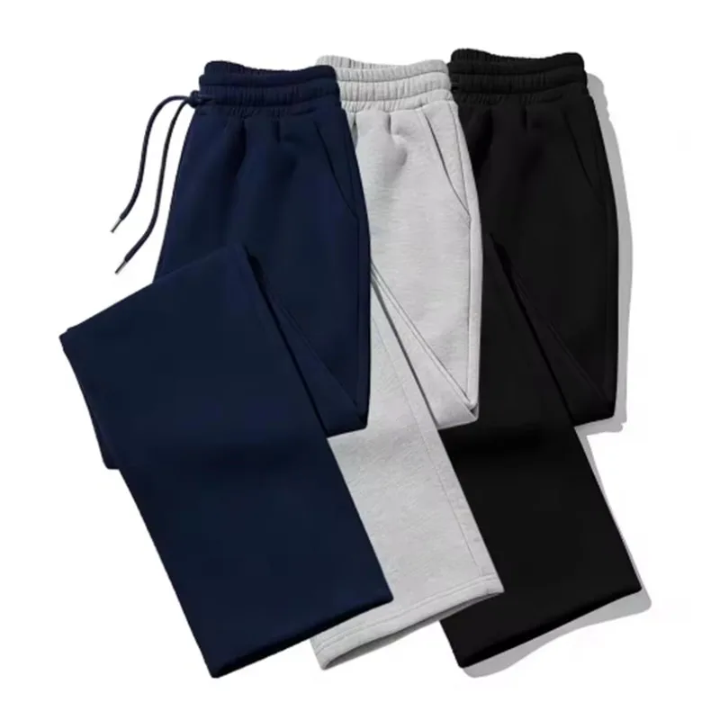 Mens Sweatpants Straight Fit Joggers for Sports and Streetwear Loose Oversized Casual Pant Drawstring Multi-pocket Men Long Pan