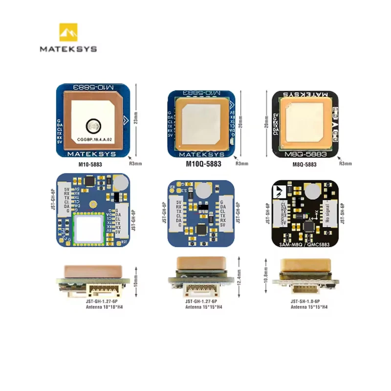 Matek Systems GNSS M10Q-5883 M10 GPS con bussola QMC5883L Modulo digitale AirSpeed 4~9V per drone da corsa FPV