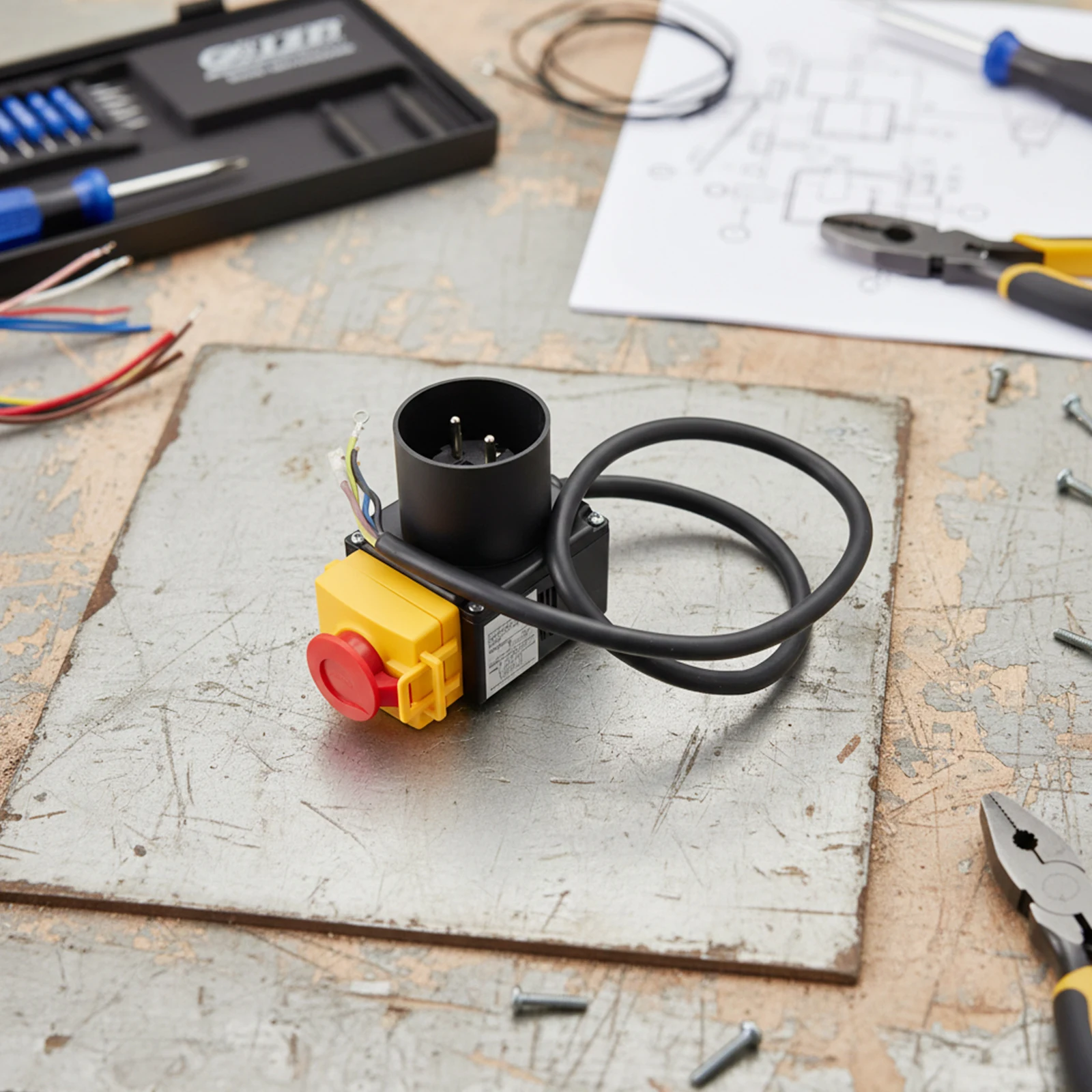 مفتاح حماية المحرك KOA7 250 فولت مع مقبس 16A IP54 منشار طاولة مقسم الخشب HCK3T قاطع السجل للاستخدام الصناعي #2