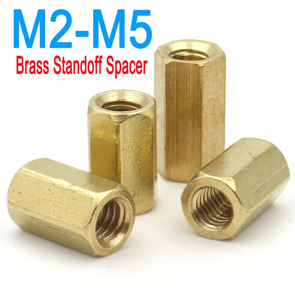 

M2 M2.5 M3 M4 M5 Brass Hex Male to Female Standoff Pillar Stud Mount Spacer Hexagon Hollow Bolt Screw PCB Motherboard 5/10/20pcs