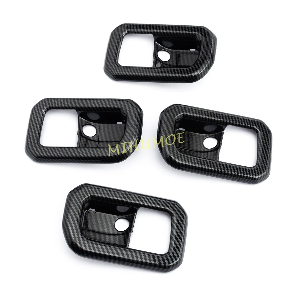 4 قطعة ألياف الكربون سيارة الداخلية مقبض الباب السلطانية غطاء إطاري الكسوة لسوزوكي جيمي 2019 2020 2021 2022 2023 2024 2025 اكسسوارات