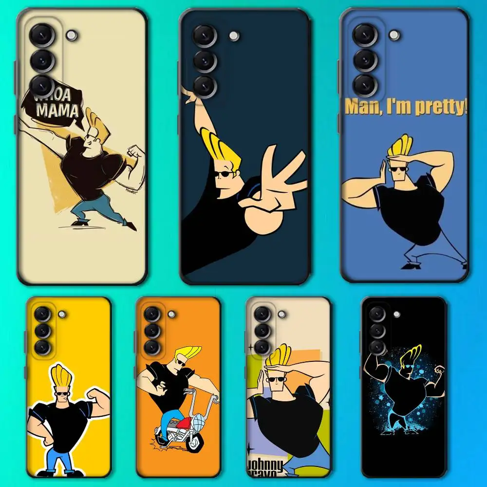 

Johnny Bravo anime Phone Case For Samsung Galaxy A13,A21s,A22,A31,A32,A52,A53,A71,A80,Soft Black Shell