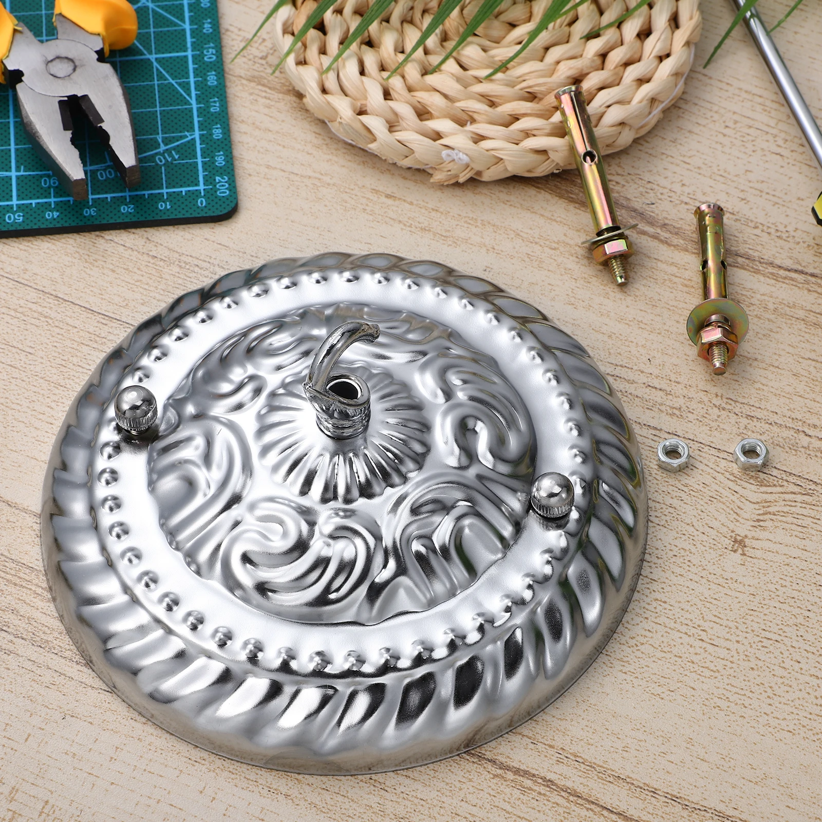 

1 Pack Duty Chandelier Hooks Ceiling Plate Light Holder Chandelier Ceiling Plate Vintage Lantern Lampshade Lighting Accessories