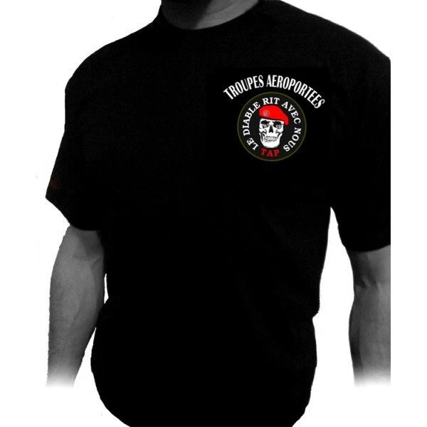 Troupes Aéroportées French Parachutiste Légion T-Shirt Short Sleeve Casual 100% Cotton Shirt