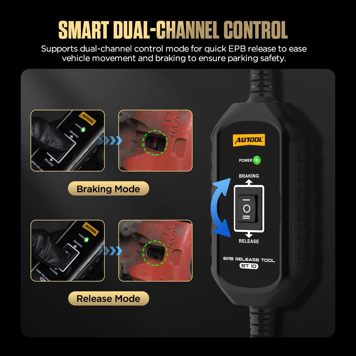 EPB-Entriegelungswerkzeug AUTO Elektronisches Parkbremsen-Werkzeug BT10 für Autos zum Sperren und Entriegeln der elektronischen Parkbremse – Detail 3