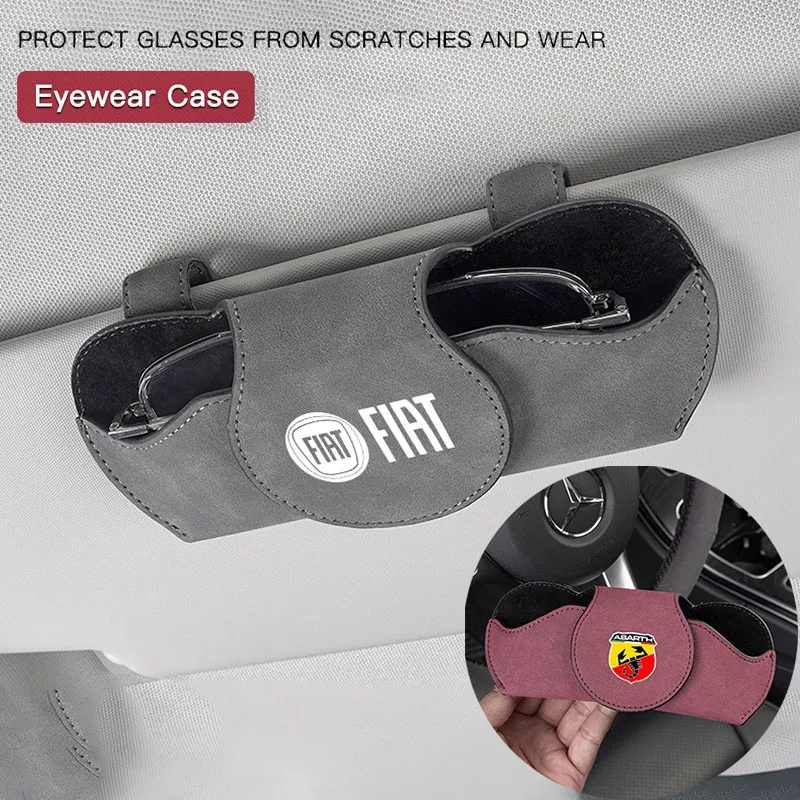 سيارة الداخلية الشمس قناع نظارات كليب صندوق النظارات الشمسية لشركة فيات أبارث 500 تيبو FR الباندا أرجو فريمونت فياجيو برافو بونتو دوبلو #1