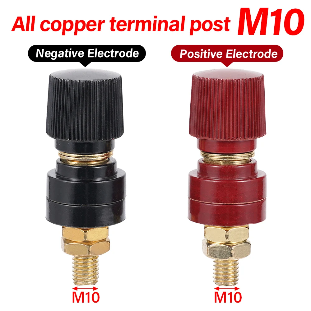 10mm Negativec Positive All copper terminal post  Remote Battery Power Junction Connector Premium Post Terminal Kit