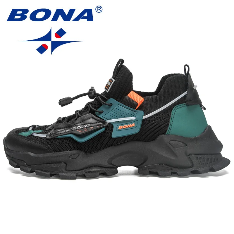 BONA 2023 New Designers Running Shoes Breathable Outdoor Sports Shoes Men Lightweight  Sneakers Comfortable Athletic Shoes Man