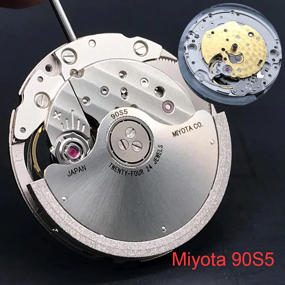 24 Jewels Miyota 90S5 Watch Movement Automatic Mechanical 3 Hands Movement For 90S5 Mechanical Movement Automatic Self-Wind