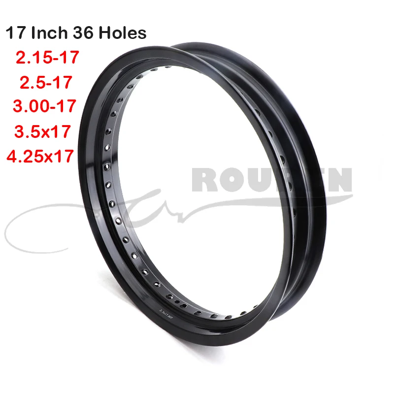 2.15-17 2.5-17 3.00-17 3.5*17 4.25x17 Inch 36 Spokes Holes Aluminum Alloy Motorcycle Wheel Rims