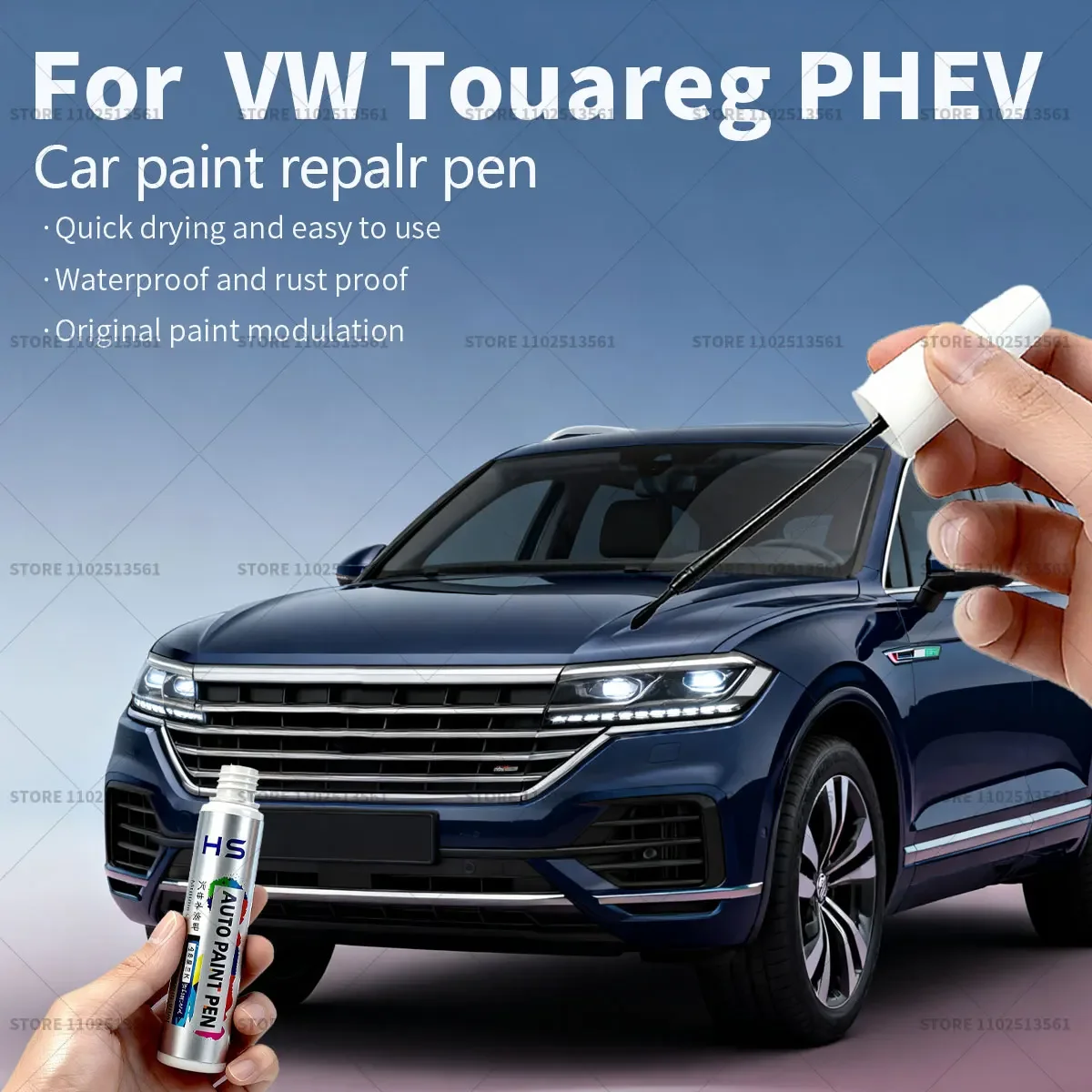 

Car Paint Repair Pen Touch Up Scratch Remover DIY Auto Accessories White OK1 Black Grey 3M Blue 8H8H For Volkswagen Touareg PHEV