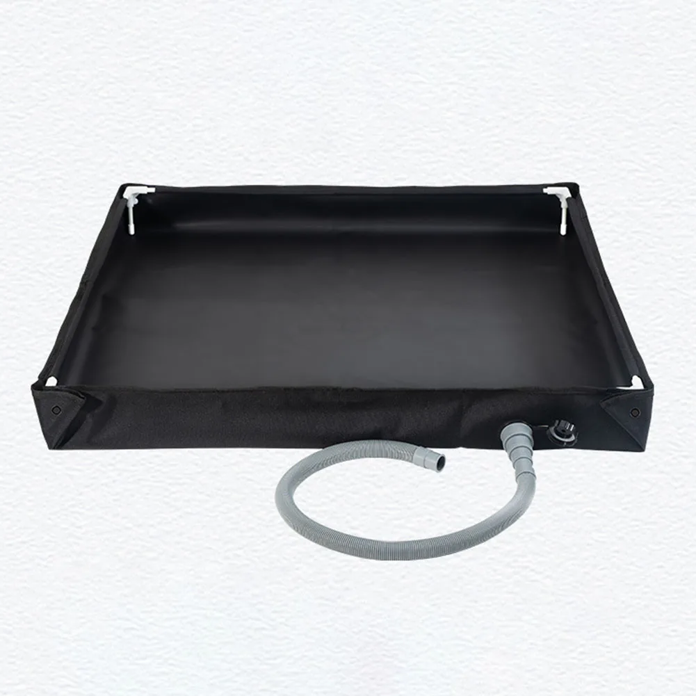 Base de douche pliable, bac de douche portable pour le camping avec tuyau de drainage, 80x80cm, en tissu Oxford, pour tente, plage, voiture, bain d'animaux