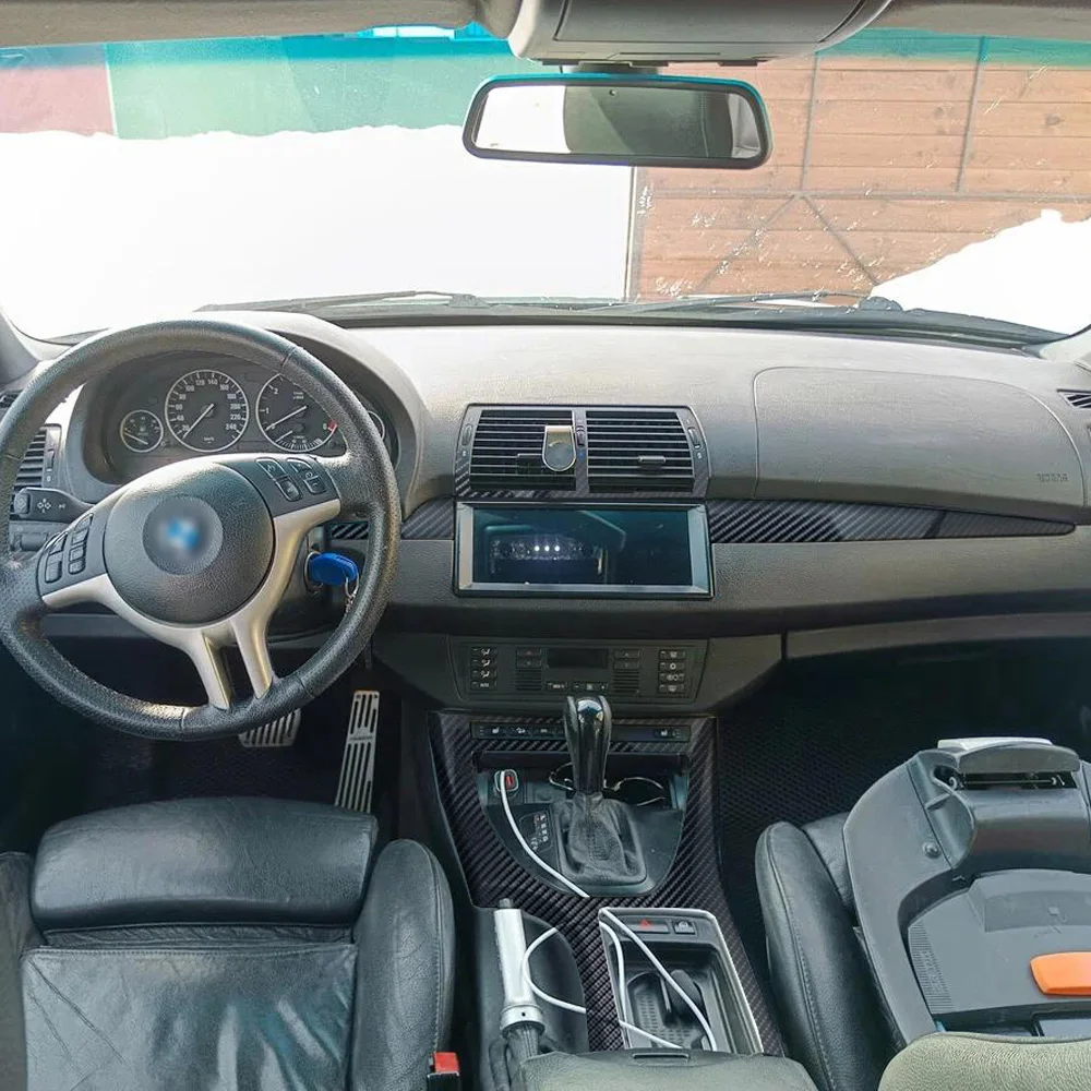 

For BMW X5 E53 1999-2006 5D Carbon Fiber Pattern Interior DIY Trim Decals