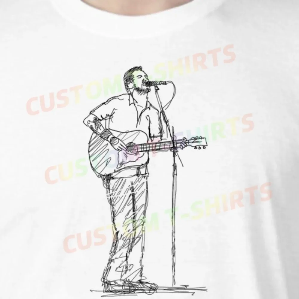 

247 88_Frank_Turner Fans' comic-style hand-drawn pattern T-shirts for both men and women in summer
