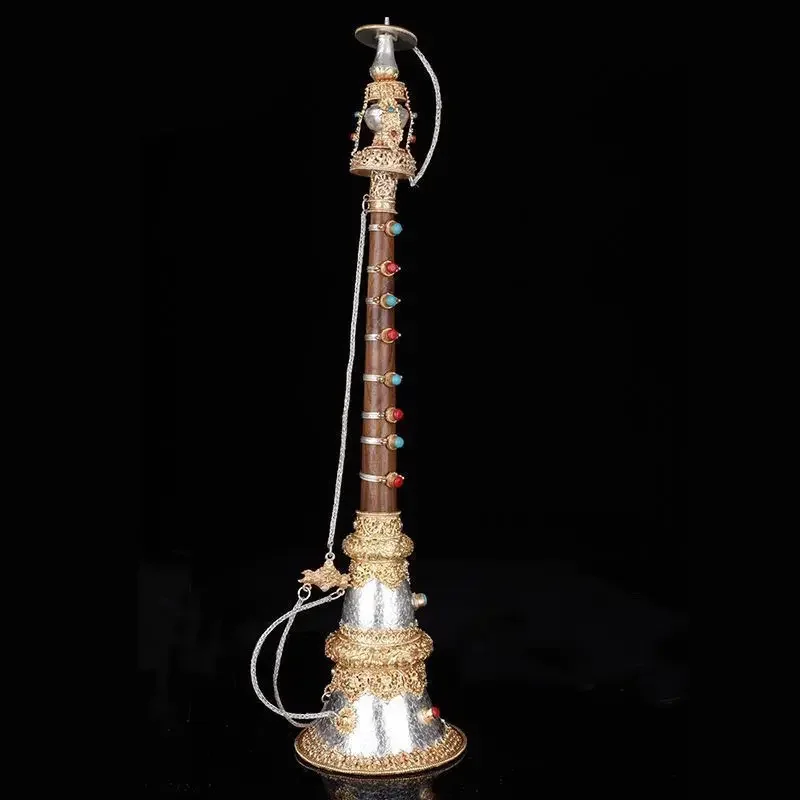 Pure copper trombone musical instrument handmade silver-plated ornament suona