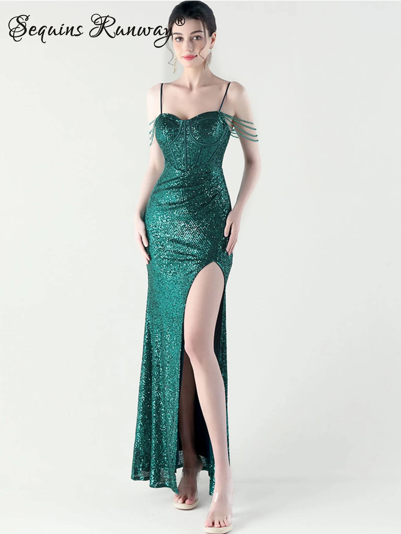 Sexy backless black sequin summer dress women elegant evening party dresses 2025 woman luxury wedding prom long dresses vestidos