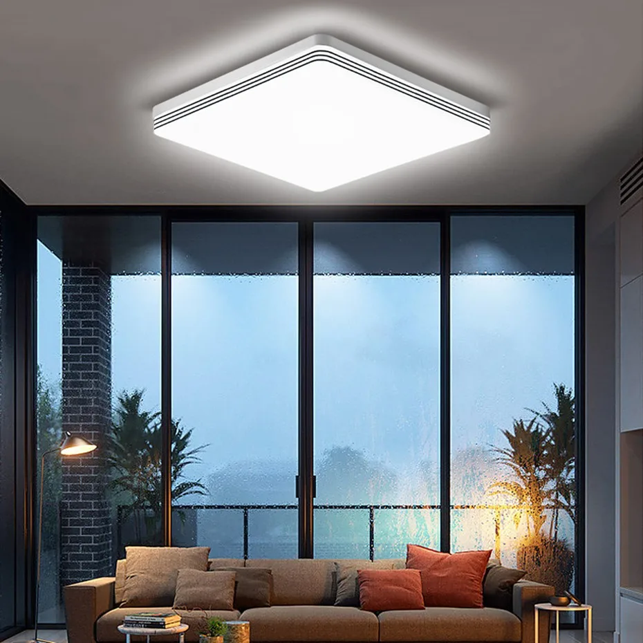 LEDシーリングライト スクエア型 48W 36W 24W 18W 220V 110V 家庭用