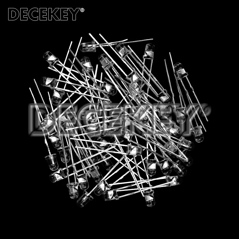 Diodo emisor de luz bicolor, Control de Flash LED intermitente automático, 50 piezas, F3, 3mm, rojo y azul, bricolaje