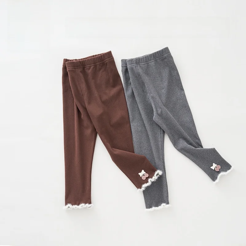 

Леггинсы OUYUN для девочек, катионовые, с начесом, теплые, эластичные, из полиэстера и спандекса, для детей и малышей, 80-130 см