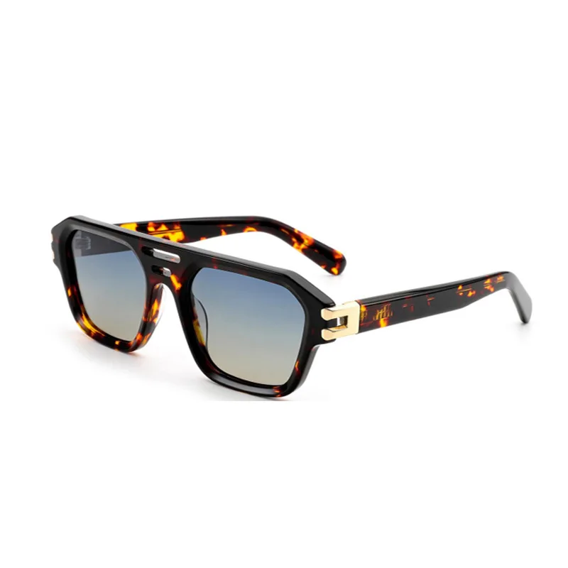 

Thick Acetate Double Beam Sunglass Women Fashion Optics Prescription Pilot Glasses Men Outdoor UV400 Protective Driving Eyewear