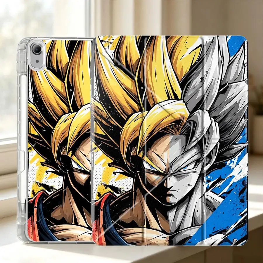 With Pen Slot Cover Tablet Case For iPad Air 8 M2 M3 3 11th 9th Mini 7 6 5 10th Gen Pro 13 2025 2026 12th Goku Super Saiya