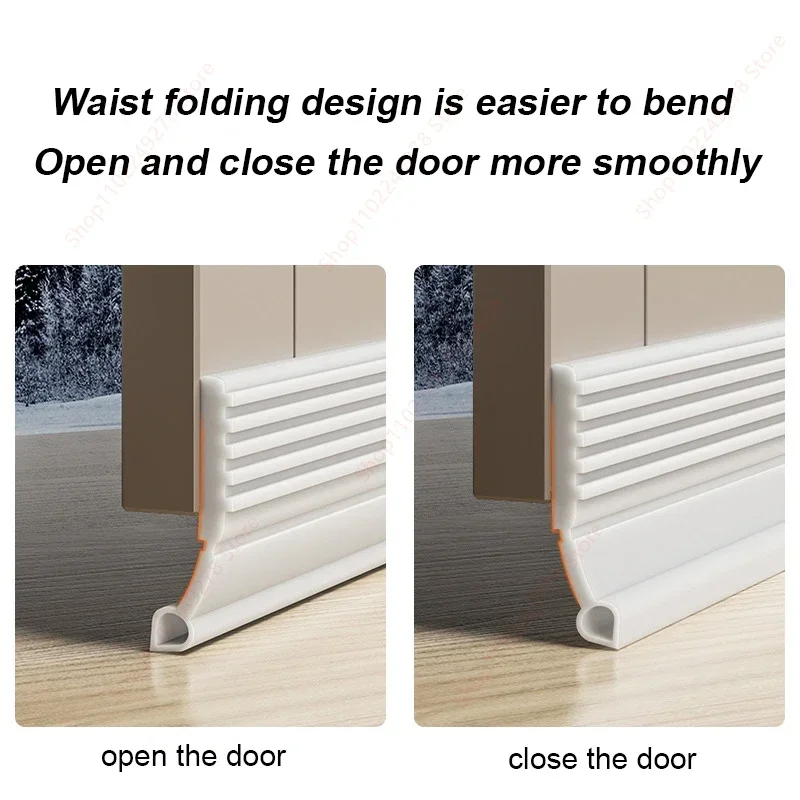 New Door Bottom Sealing Strip 1M Windproof Dust Stopper Guard Rain Weatherstrip Noise Reduction Insulator Sealer