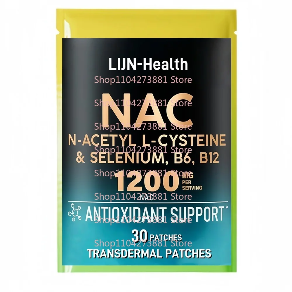 30 パッチ NAC 経皮パッチ、セレン ビタミン B6、B12 - 免疫、肝臓、肺の健康をサポート