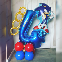 21pcs Blue Hedgehog Balloons Cartoon Sonic Balloon Baby Shower Kids Favors Birthday Party Decorations Kids Baby Shower Supplies