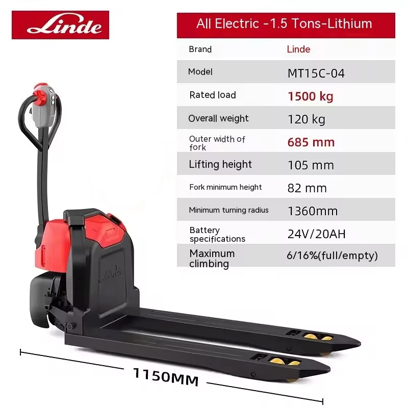 

Linde MT15C-04 1131-04 Electric Pallet Truck For Material Handling Equipment Parts