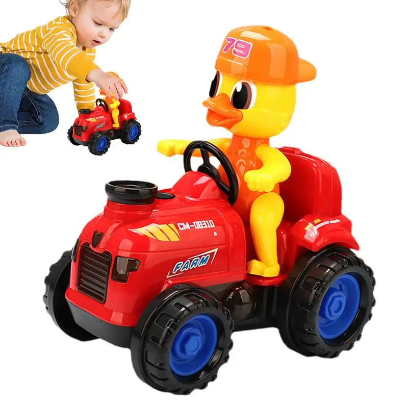 

Kids Electric Car Cute Duck Light-Up Car Toddler Toys With LED Light Rotating Light Music Stunt Car Toy Trucks Toddler Boy Toys