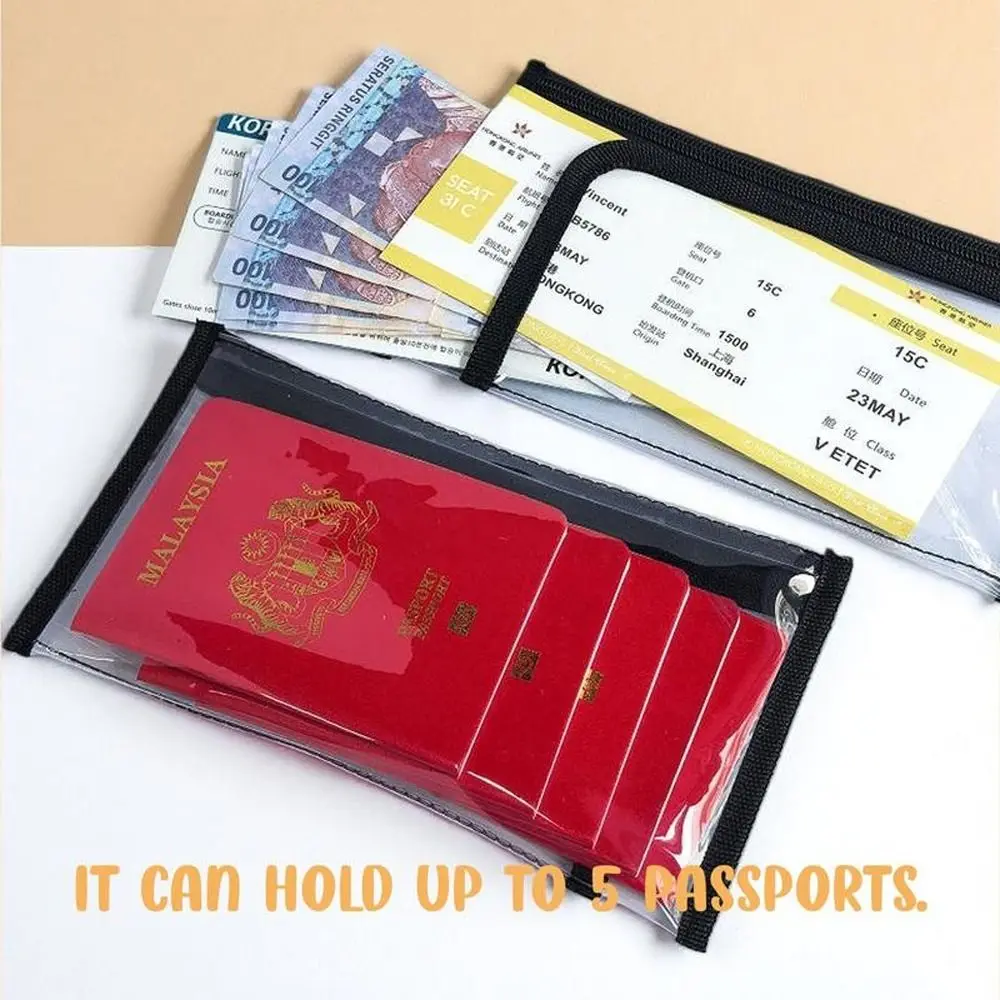 1Pcs New PVC Cosmetic Bag Transparent Waterproof Document Storage Bag Travel Portable Toiletry Bag