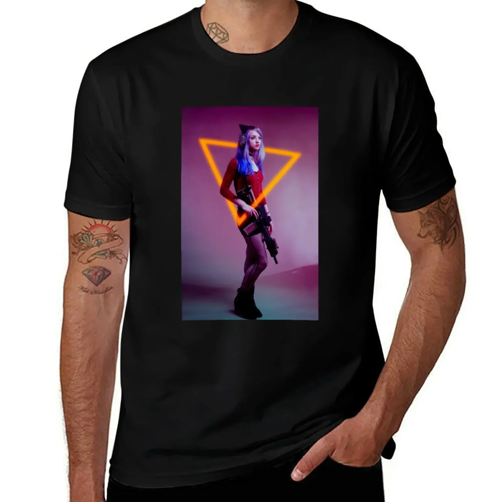 

Cyberpunk Girl T-Shirt anime shirt for a boy graphic tee shirt mens t shirt graphic