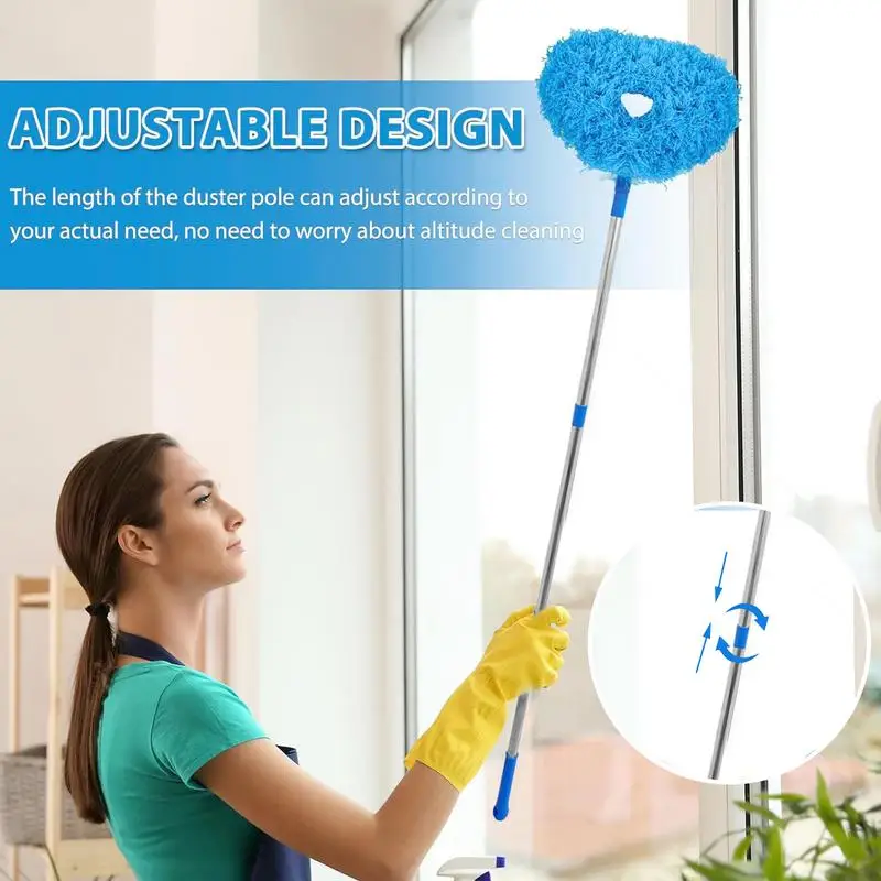 Ceiling Fan Cleaning Tool Extra-Long Dusters With Extension Pole For Cleaning Flexible Furniture Cleaner For Baseboard Blind