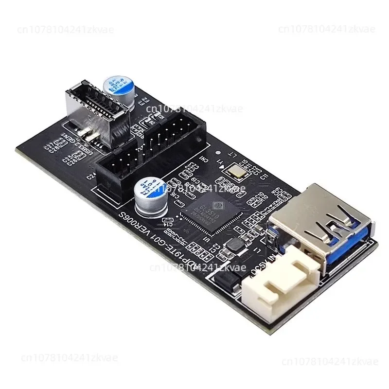 

19pin to Type E + 19Pin Motherboard 1 to 2 Splitter USB 3.2 GEN 1 Hub Adapter Conector A-KEY 19Pin to Dual 19P Extension Card