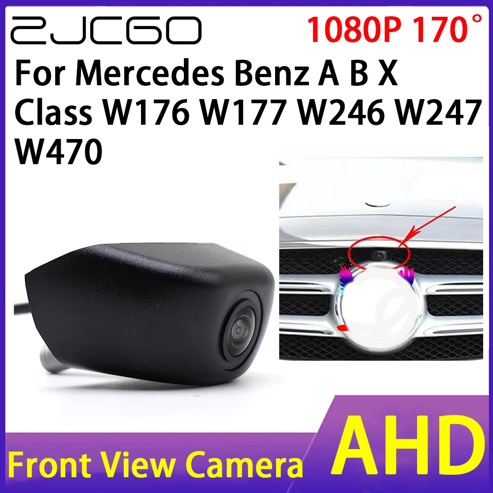 

ZJCGO Car Front View Camera AHD 1080P Waterproof Night Vision CCD for Mercedes Benz A B X Class W176 W177 W246 W247 W470