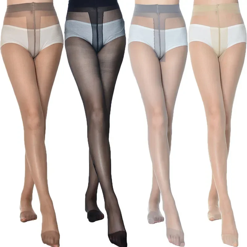 Women Black Nylon Basic Tights High Waist Elastic Thigh High Stockings Pantyhose Lingerie Sexy Seamless Body Stockings Tights